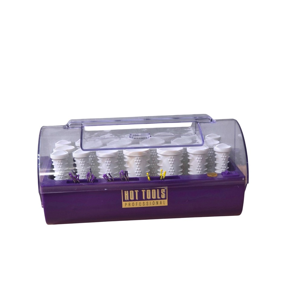 Hot Tools Professional 1081 Electric Hair Setter 20 Rollers Purple White Pins
